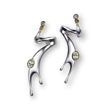 Load image into Gallery viewer, earcuffs partially gold plated with zirconia