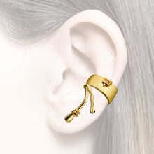 Laden Sie das Bild in den Galerie-Viewer, Earcuff two arms so simple and pure - gold / Ohrverzierer für Damen