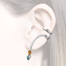 Load image into Gallery viewer, partly gold plated earcuff with zirconia