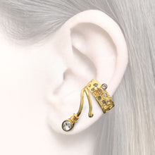 Laden Sie das Bild in den Galerie-Viewer, women´s earcuff white Zirkonia