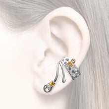 Load image into Gallery viewer, women´s earcuff white Zirkonia