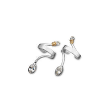 Load image into Gallery viewer, Earcuff like a snake silvergold / Ohrverzierer für Damen