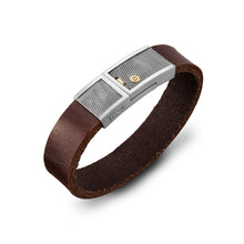 Load image into Gallery viewer, elegant bracelet for men, 925 Silver, 999 Gold, 2mm brilliant