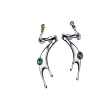 Load image into Gallery viewer, earcuffs partially gold plated with zirconia