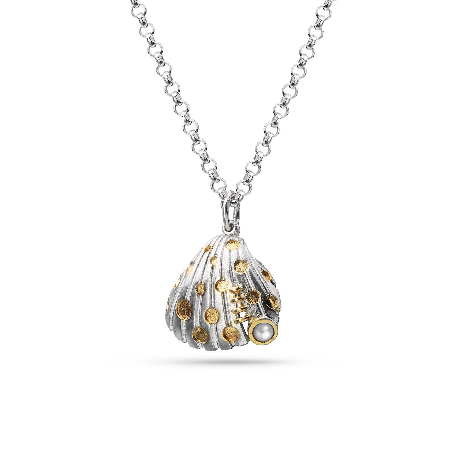 Fairy tale shell / Kettenanhänger für Damen mit Perle