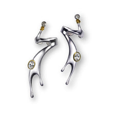 Load image into Gallery viewer, earcuffs partially gold plated with zirconia
