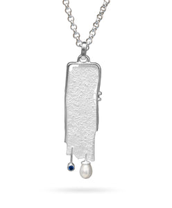 Framed trifle / Edelsteinkettenanhänger mit Perle für Damen