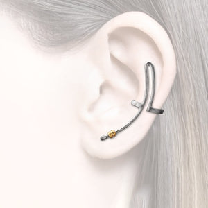 earcuff partially gold plated