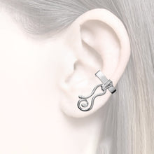 Load image into Gallery viewer, silver earcuff with spirals
