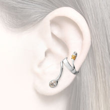 Load image into Gallery viewer, Earcuff like a snake silvergold / Ohrverzierer für Damen
