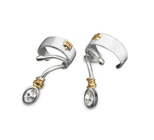 Load image into Gallery viewer, earcuff silver white zirkonia
