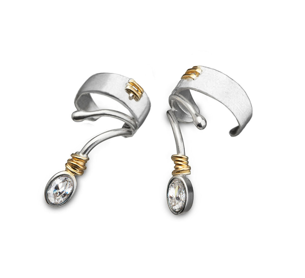 earcuff silver white zirkonia