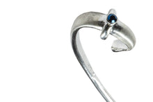 Load image into Gallery viewer, women´s earcuffs silver in two parts white and light blue Zirconia, upper part
