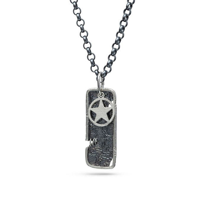 men´s silverpendant with star