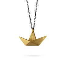 Load image into Gallery viewer, The little ship pendant gold / chain pendant for women
