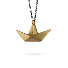 Load image into Gallery viewer, The little ship pendant gold / chain pendant for women
