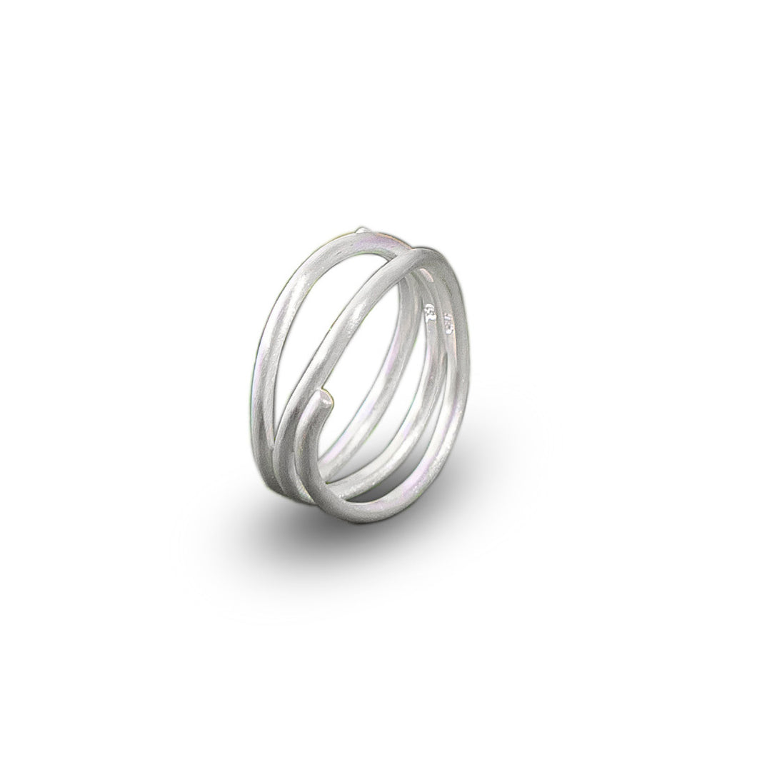 twisted silverring for women